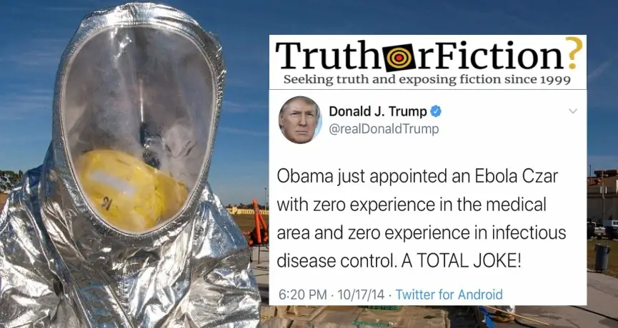 Did Trump Call Obama’s Ebola Virus Response ‘a Total Joke’?