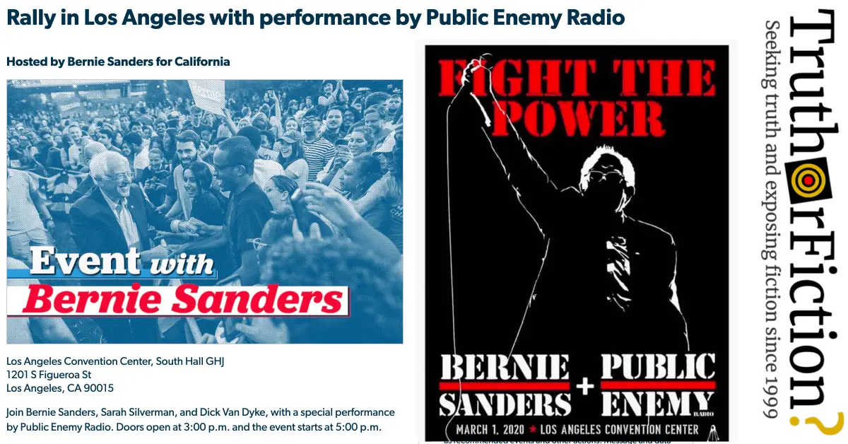 Public Enemy, Bernie Sanders Team Up for Rally in Los Angeles