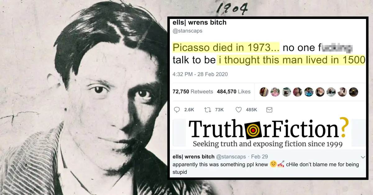 ‘Picasso Died in 1973, Surprising the Internet Every Year’