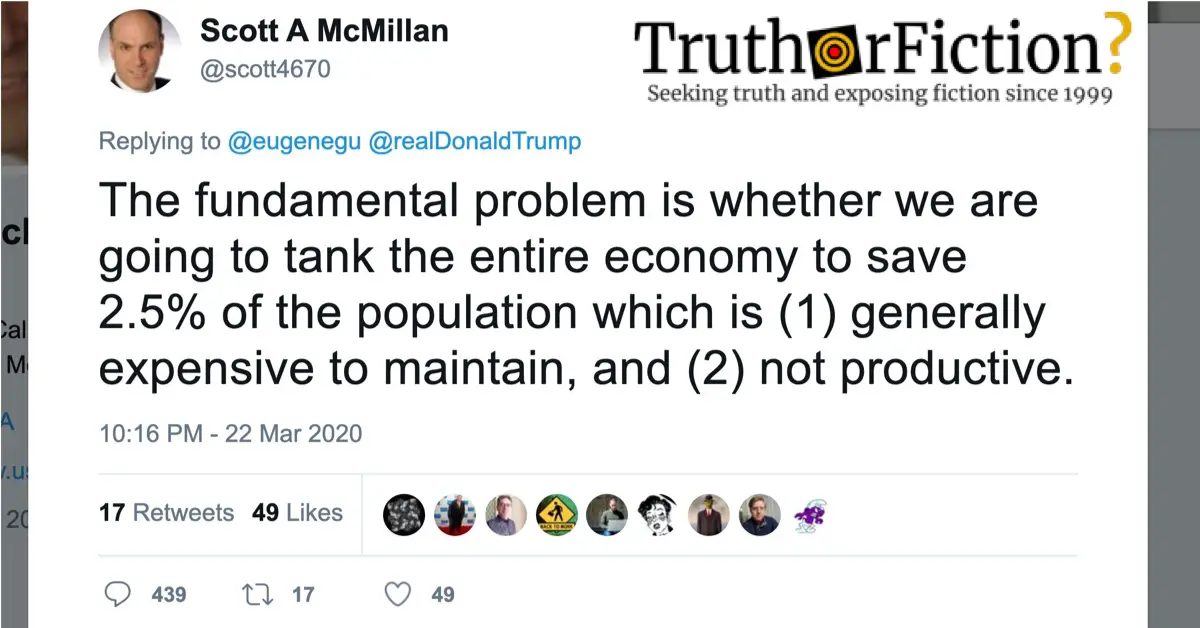 The ‘Fundamental Problem’ of the ‘2.5% of the Population Which is Generally Expensive to Maintain and Not Productive’ Tweet Controversy
