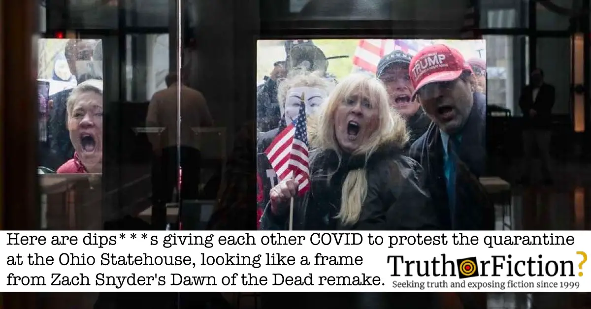 Viral ‘Ohio State House COVID-19 Protest’ Image