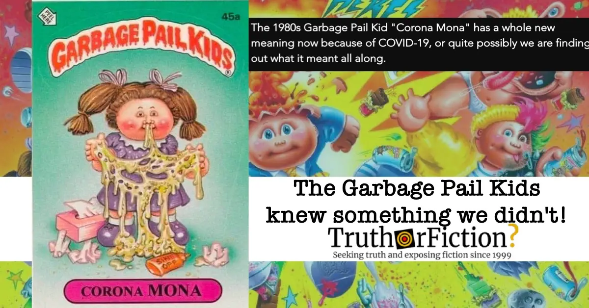 Was there a Garbage Pail Kids ‘Corona Mona’ Card?