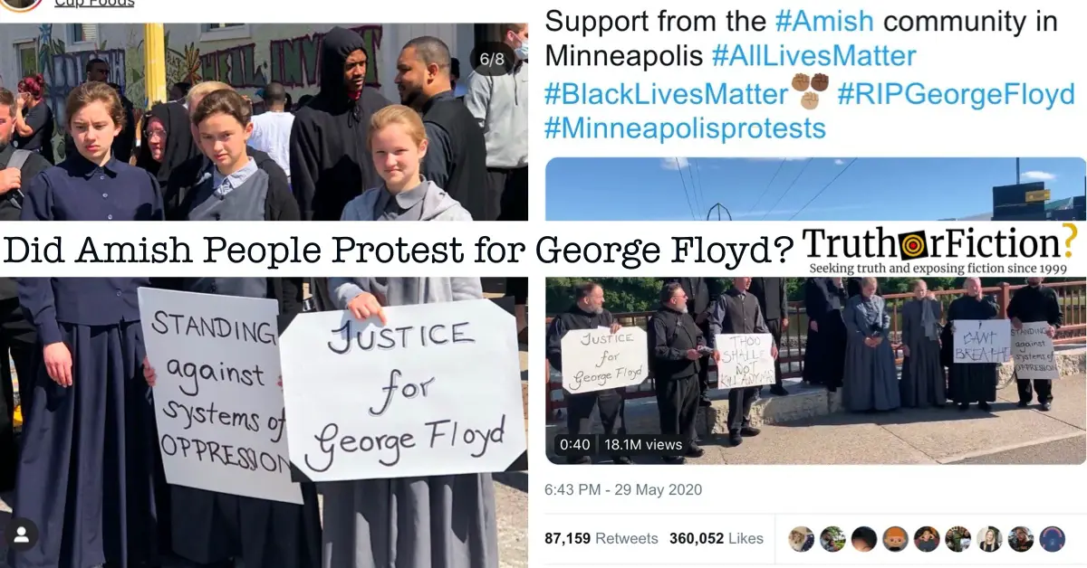 Did Amish People Protest the Death of George Floyd in Minneapolis?