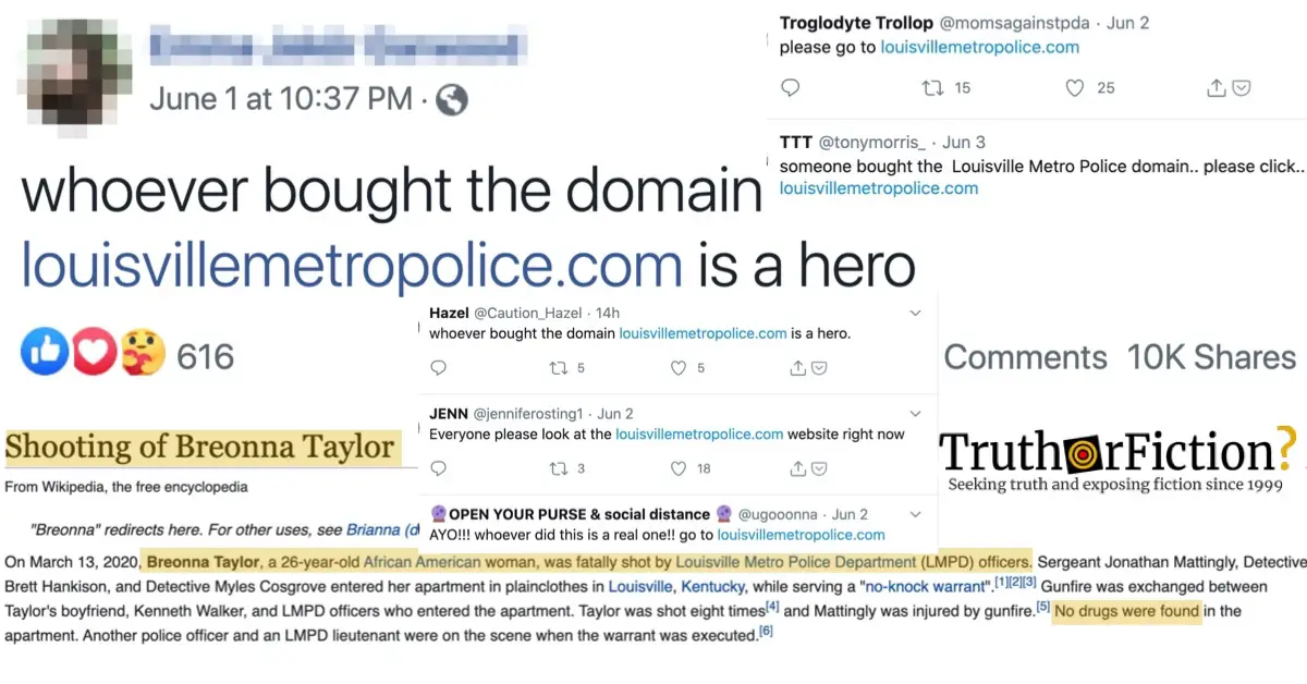 ‘Whoever Bought the Domain LouisvilleMetroPolice.com is a Hero’