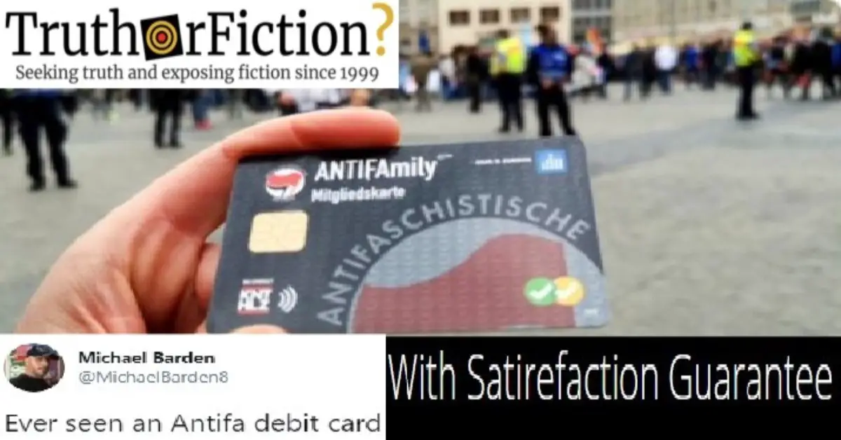 Is There an ‘Antifa Debit Card’?