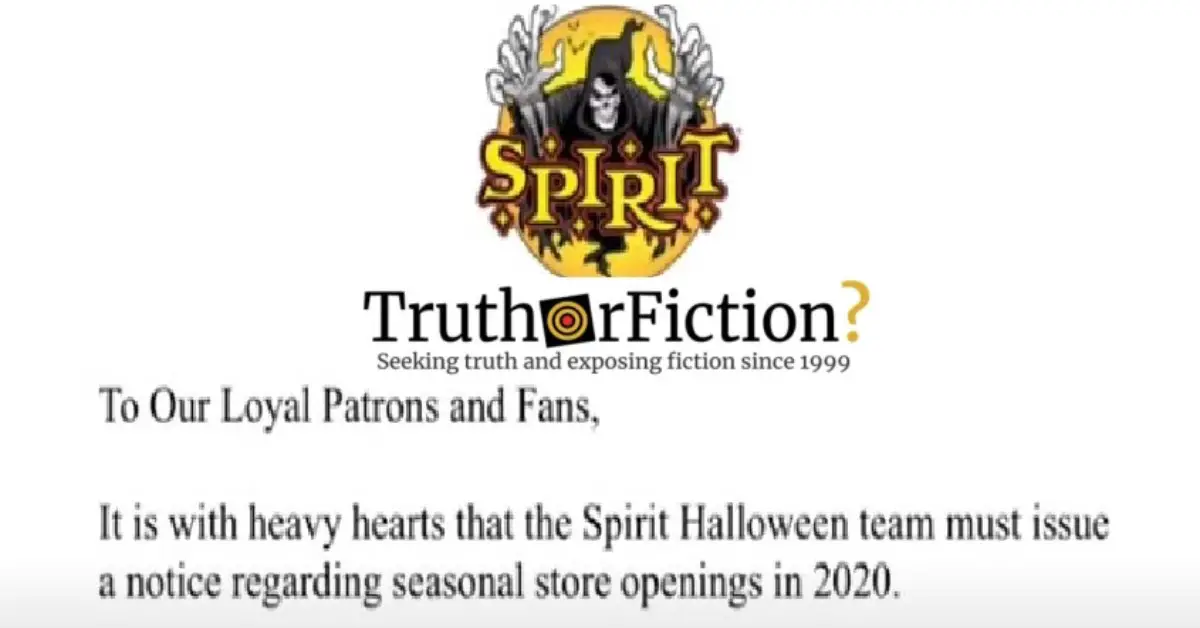 halloween 2020 opening Did Spirit Halloween Announce It Would Not Open Stores In 2020 Truth Or Fiction halloween 2020 opening