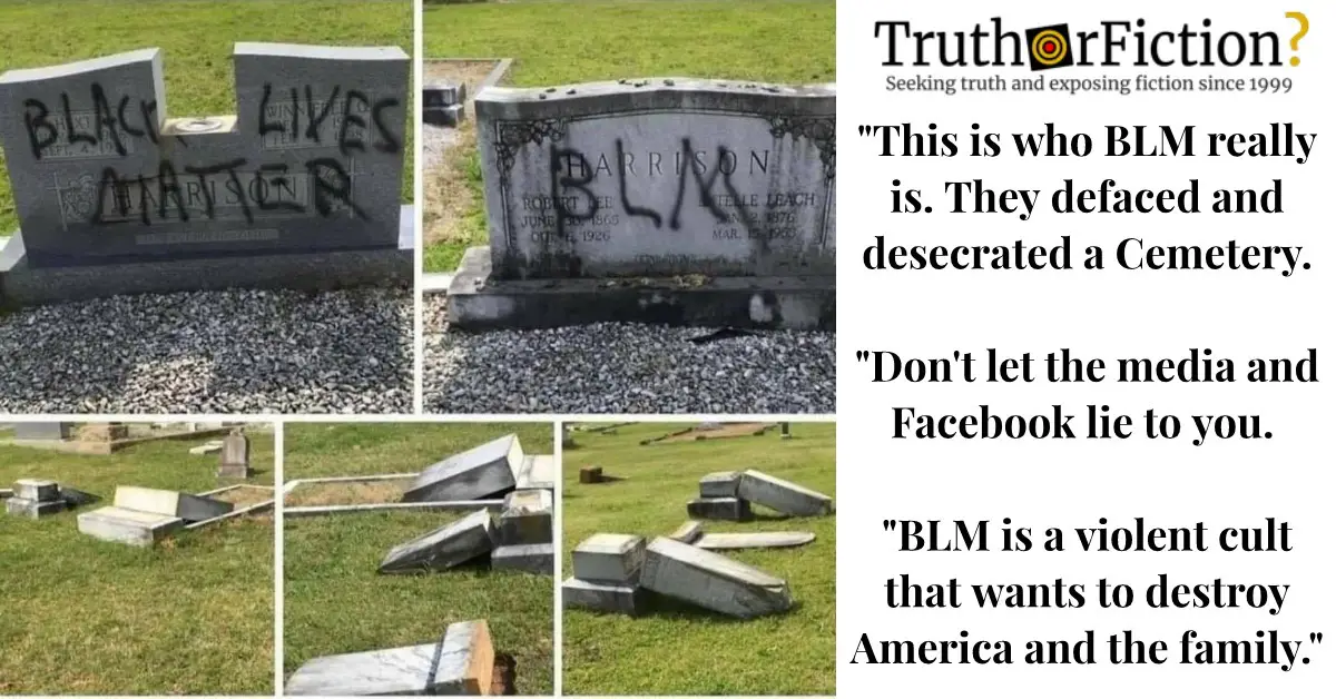 Viral Post Blames Powdersville Cemetery Vandalism on ‘Black Lives Matter’