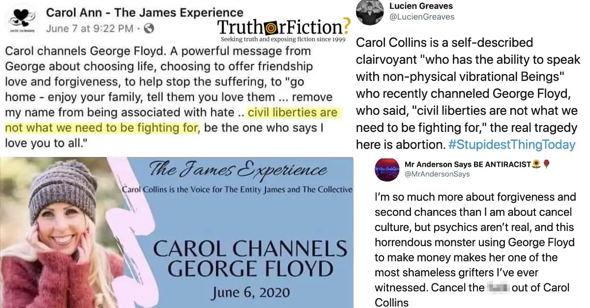 ‘Carol Ann Channels George Floyd’