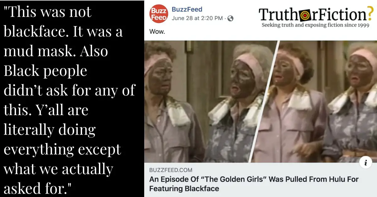 ‘The Golden Girls’ Blackface Controversy