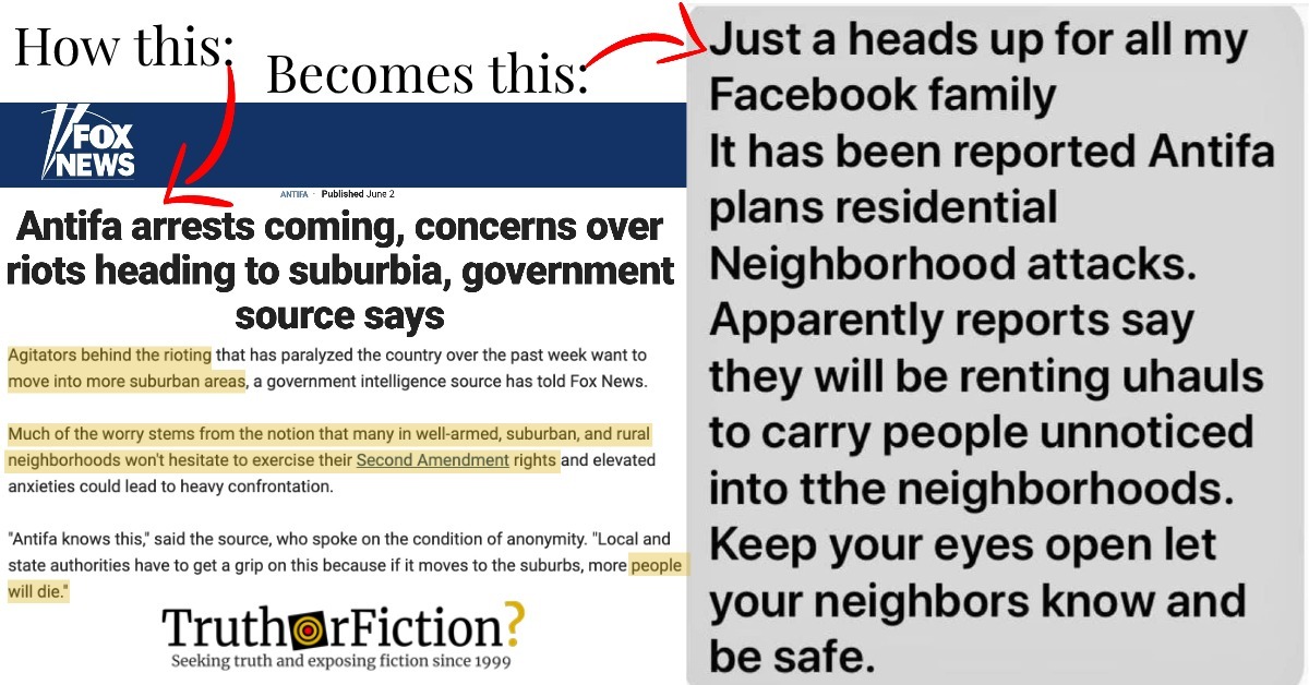 Is Antifa Renting U-Hauls to Infiltrate ‘Residential Neighborhoods’?