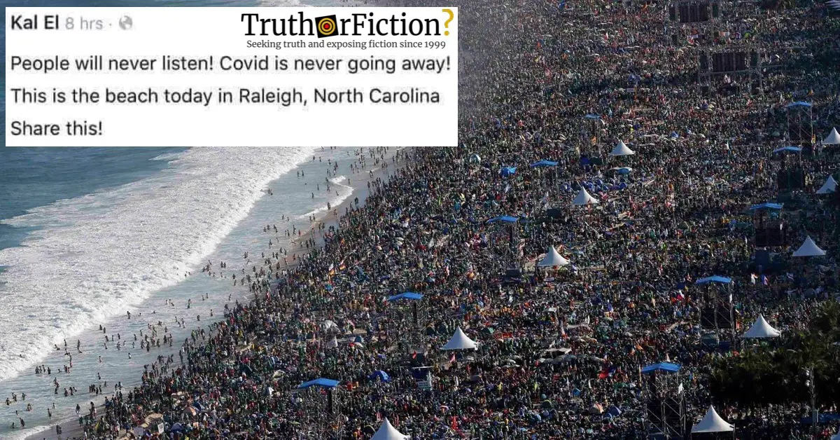 ‘This is the Beach Today in Raleigh, NC! Covid is Never Going Away!’