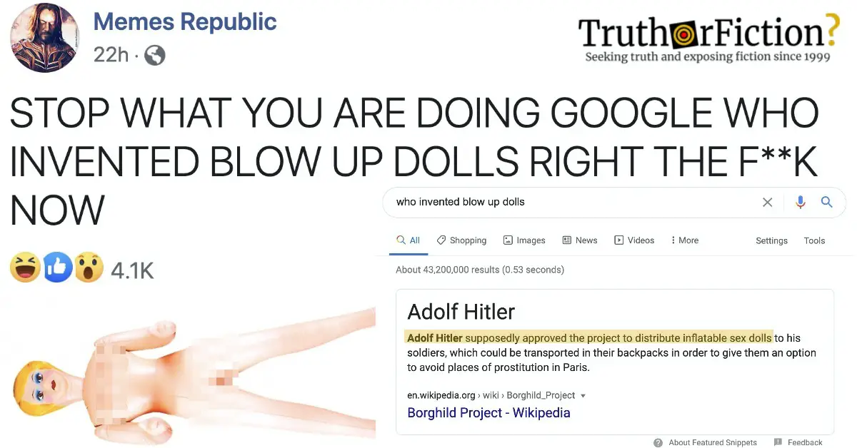 ‘Stop What You Are Doing Google Who Invented Blow Up Dolls Right Now’