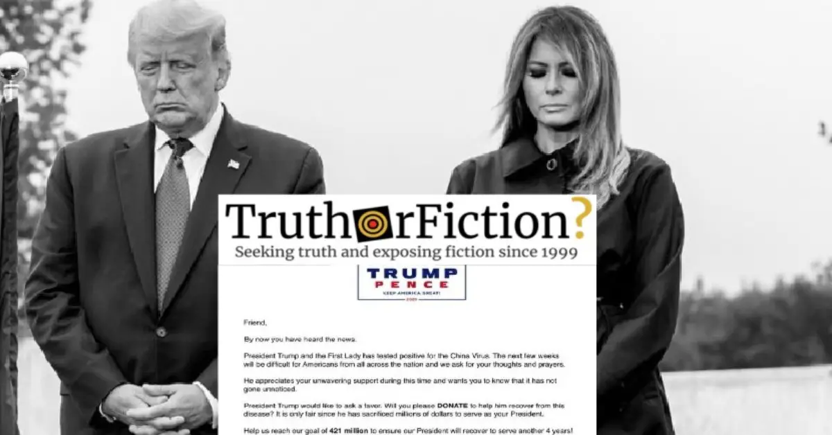 Did the Trump Campaign Use His COVID-19 Diagnosis in a Fundraising Message?