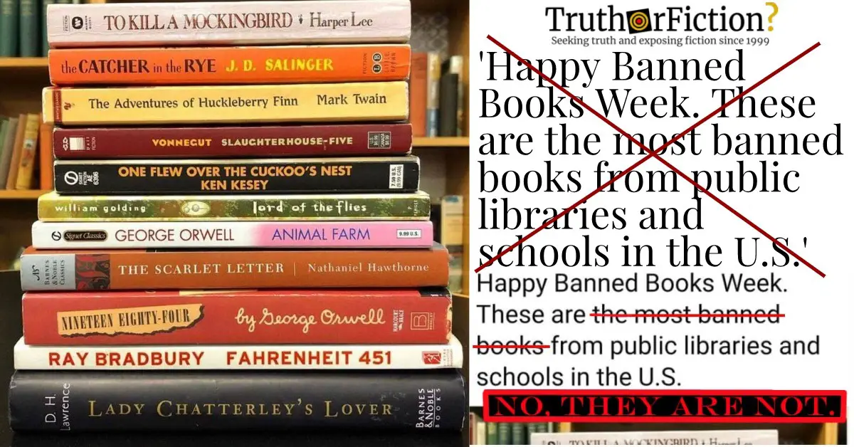 ‘Happy Banned Books Week, Here Are the Ten Most Banned Books in US Libraries and Schools’