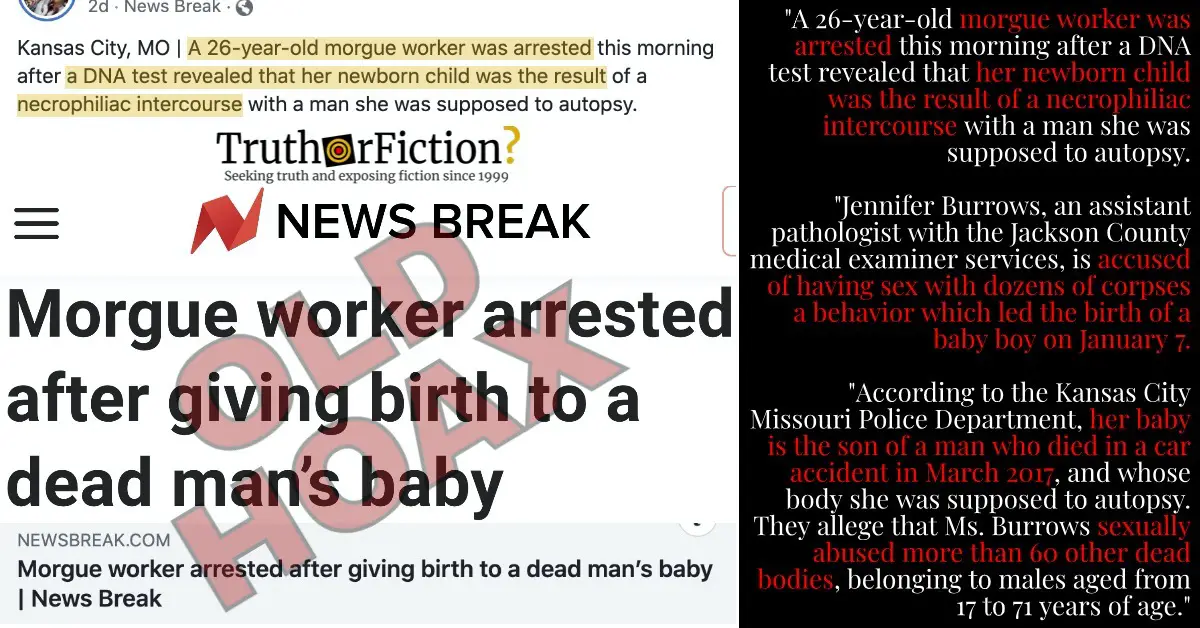 A Morgue Worker Was Not Arrested for Giving Birth to a Dead Man’s Baby