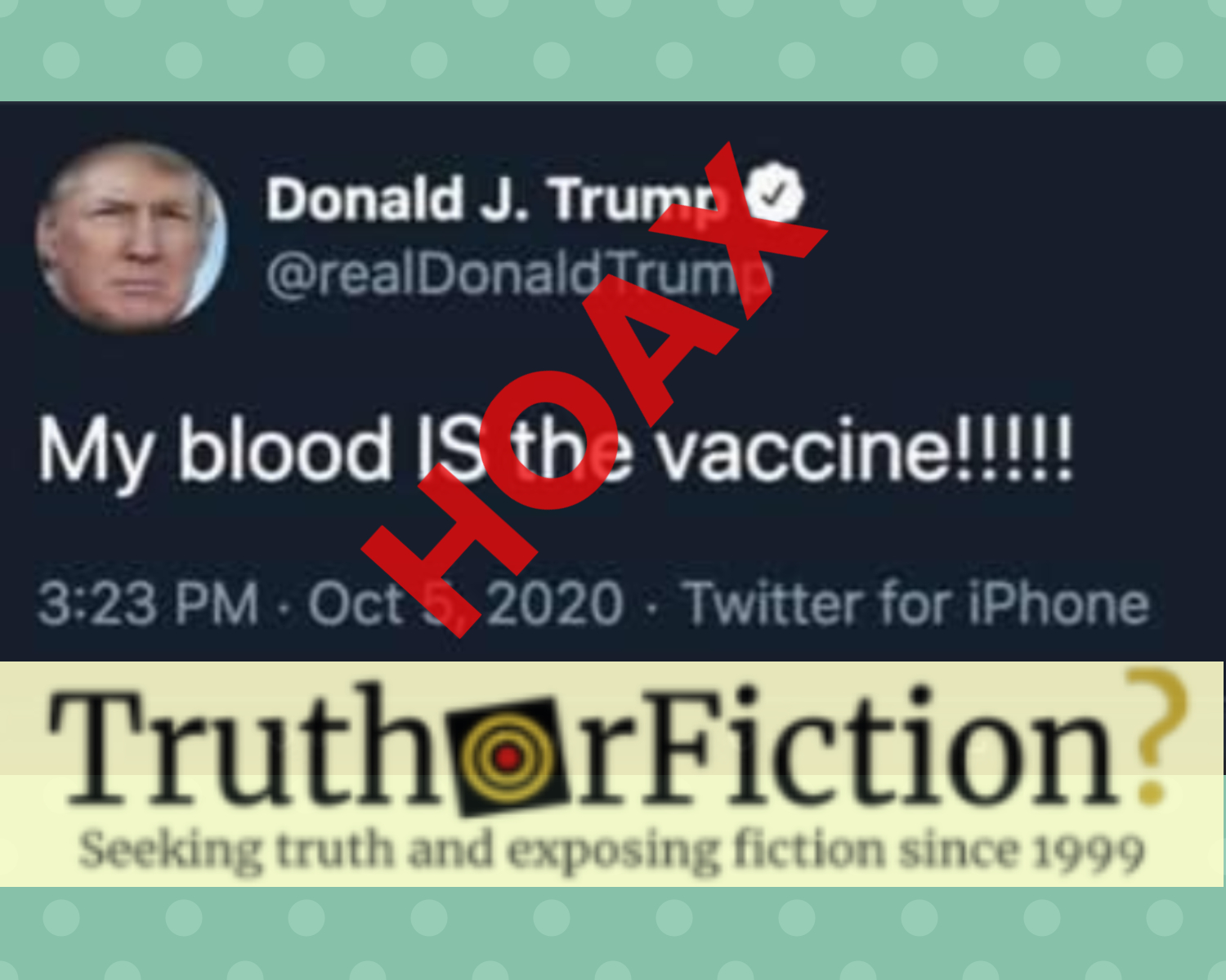 ‘My Blood IS the Vaccine’ Tweet