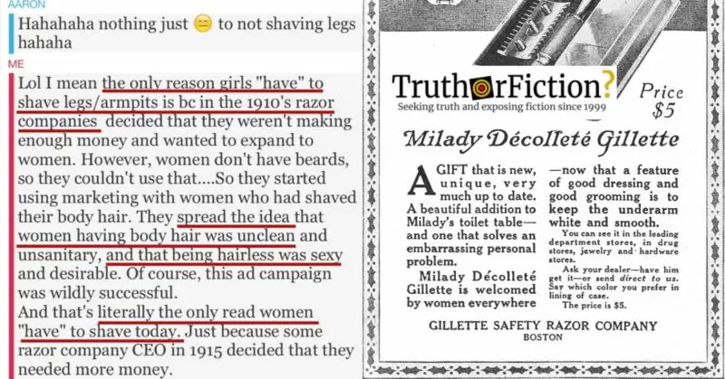 When Did Women Start Shaving Truth Or Fiction 