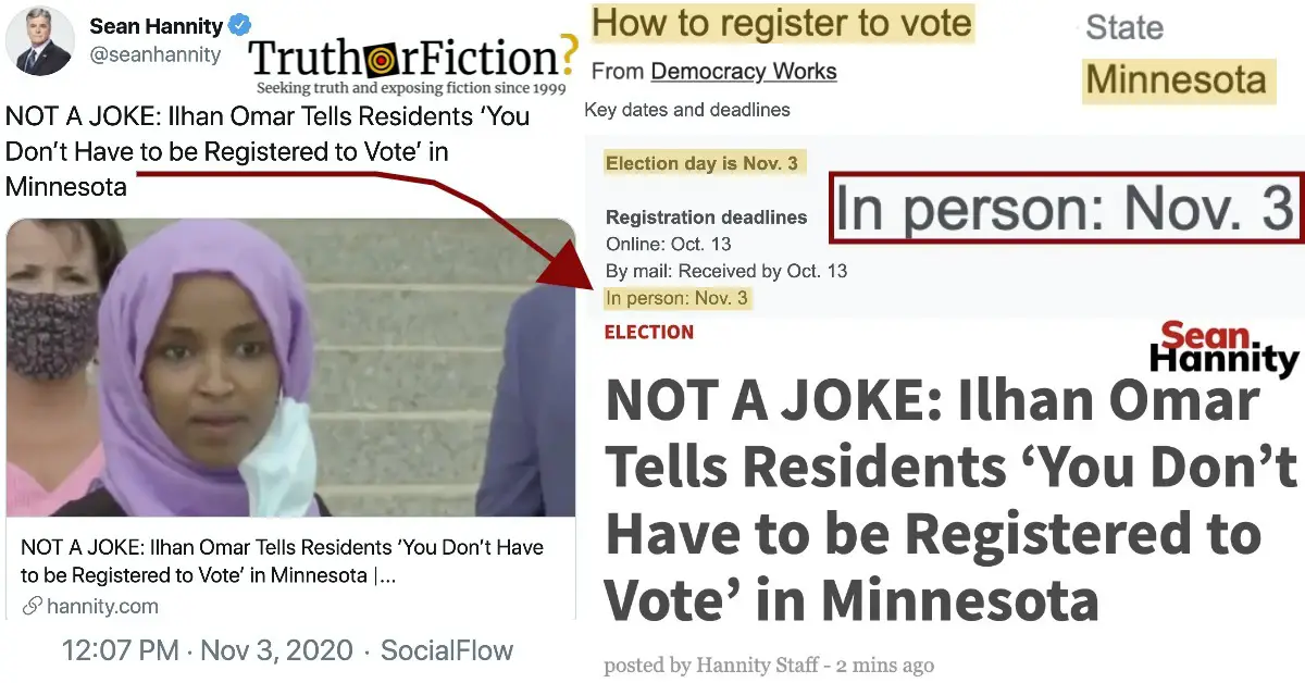 ‘You Don’t Have to Be Registered to Vote in Minnesota’