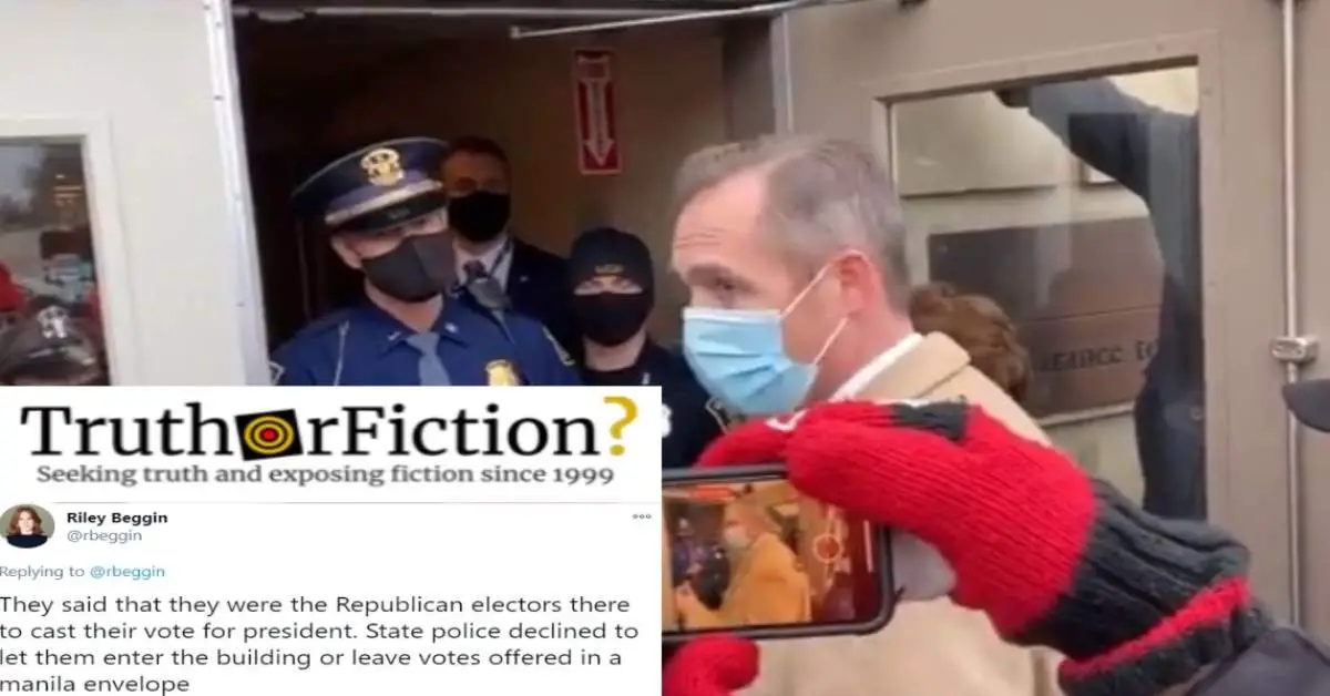 Did Michigan State Police Block ‘Republican Electors’ From Entering the Courthouse?