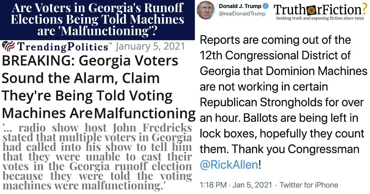 Are Georgia Runoff Voters Being Told Voting Machines Are ‘Malfunctioning’?