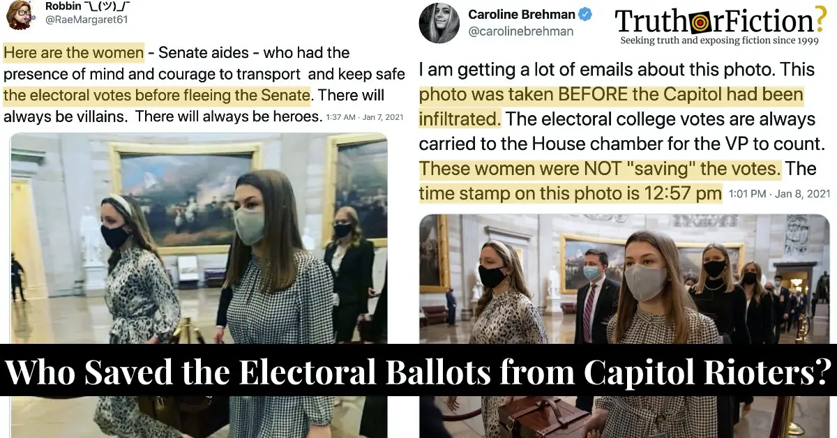 Who Saved the Electoral Ballots During the Capitol Riots?