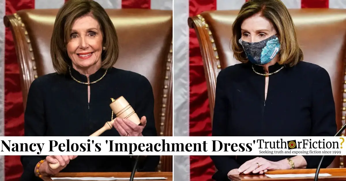 House Speaker Nancy Pelosi’s ‘Impeachment Dress’ Makes Second Appearance