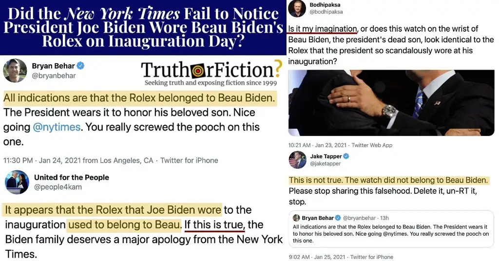 Is Joe Biden’s Rolex Really Beau Biden’s Rolex?