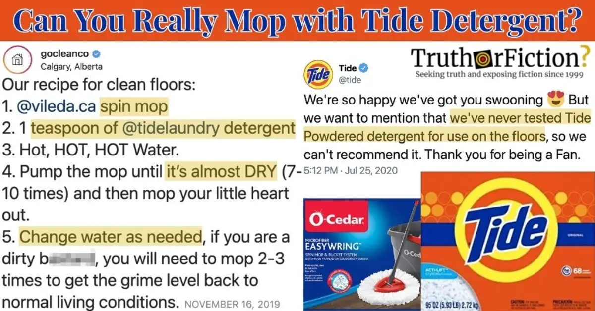 Can You Mop Your Floors With Tide Powder? Truth or Fiction?