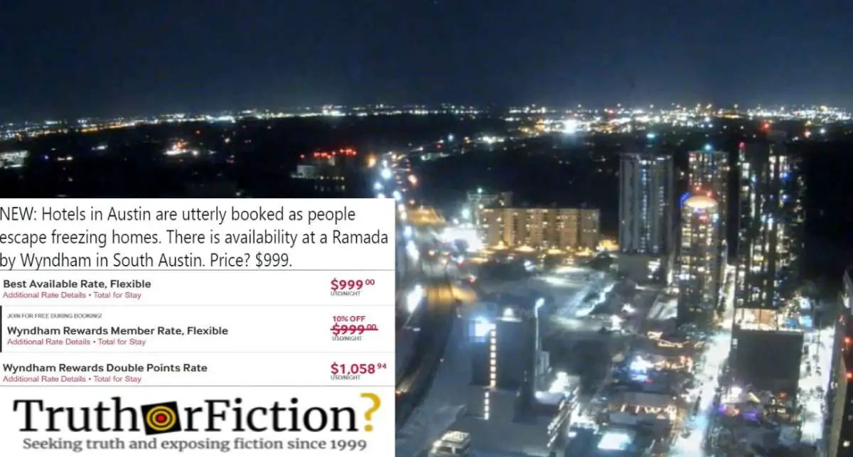Was a Texas Ramada Hotel Charging $999 For Rooms After a Huge Winter Storm?