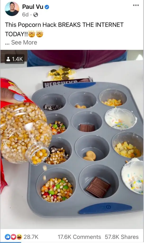 popcorn muffin tin recipe hoax