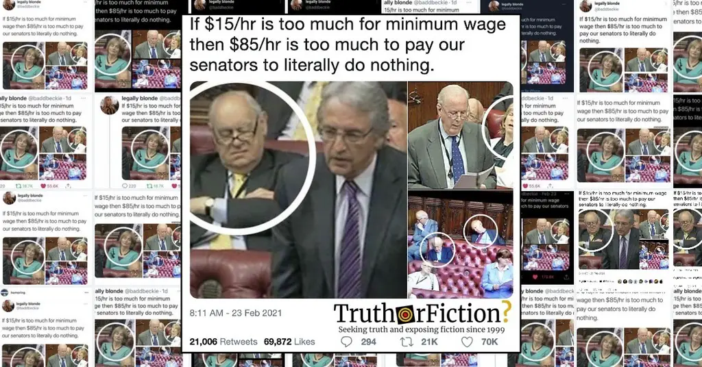 ‘If $15/Hr is Too Much For Minimum Wage Then $85/Hr is Too Much to Pay Our Senators to Literally Do Nothing’ Tweet