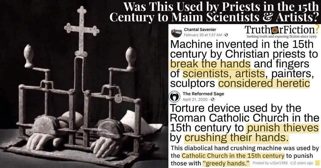 A 15th Century Machine Invented by Priests to ‘Break Hands and Fingers