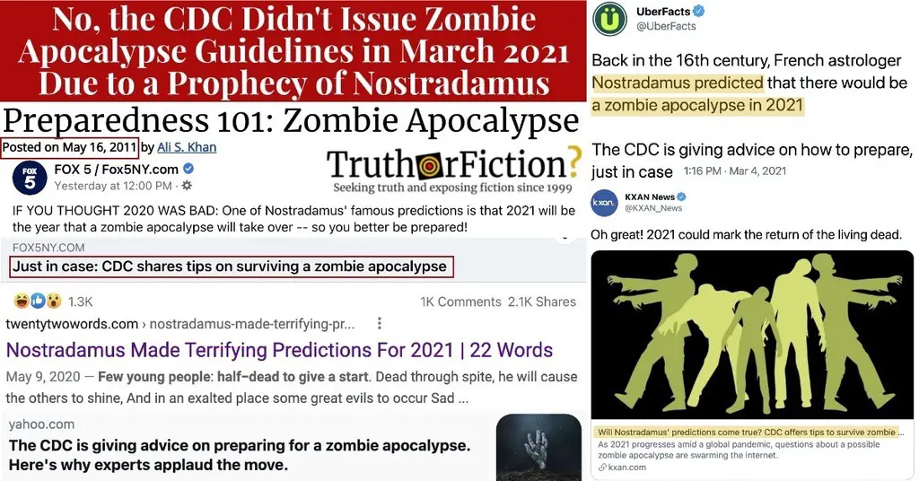 Did the CDC Issue Zombie Apocalypse Guidelines in 2021 ...