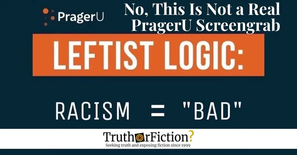 PragerU ‘Racism = Bad’ Graphic