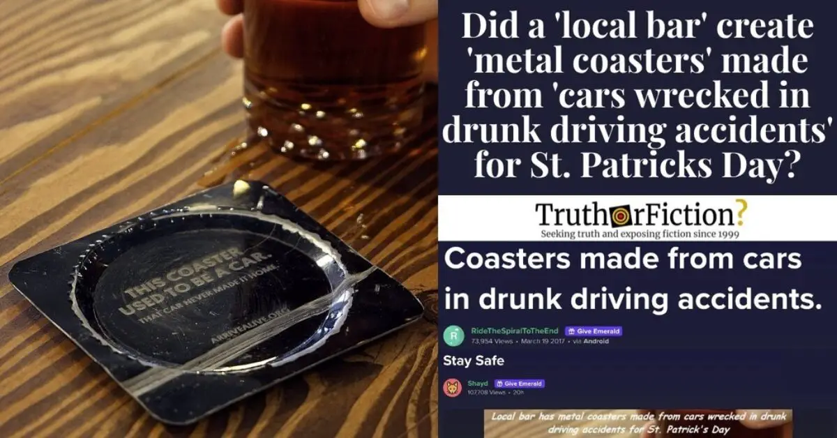 ‘Metal Coasters Made from Cars Wrecked in Drunk Driving Accidents ...