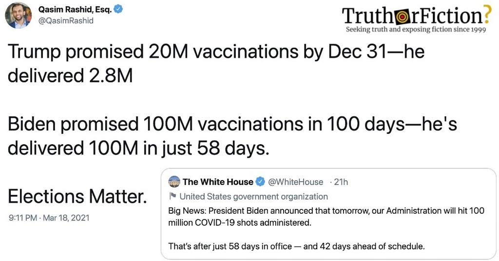 Trump and Biden’s Vaccine ‘Promises’