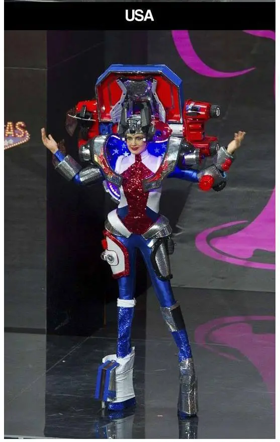 miss universe parade of costumes USA transformer