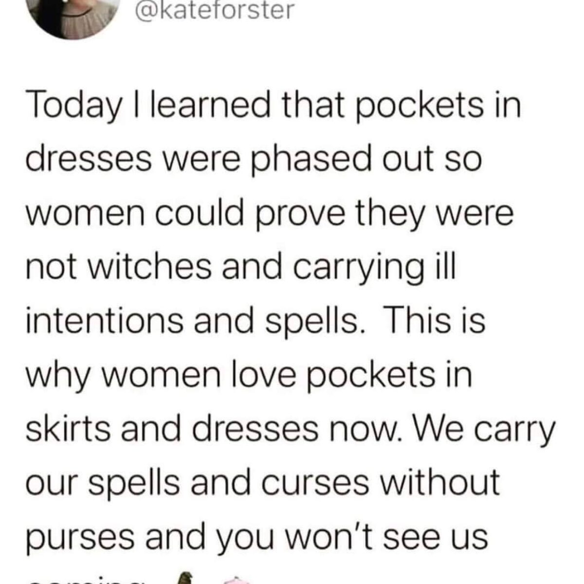 Verfiy : Are pockets in women's clothing connected to witchcraft