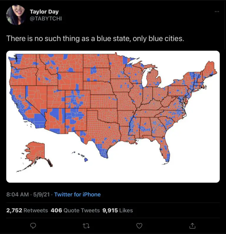 ‘There Is No Such Thing as a Blue State, Only Blue Cities’ Tweet