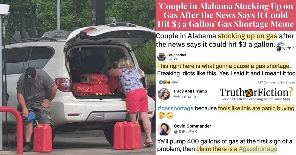 Gas Shortage ‘Couple in Alabama’ Posts