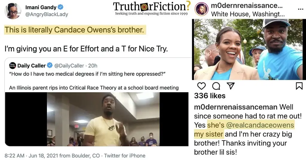 Is the ‘Illinois Father’ Who Criticized CRT Candace Owens’ Brother?