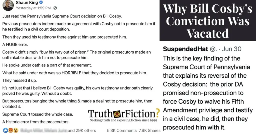 Why Bill Cosby Was Released