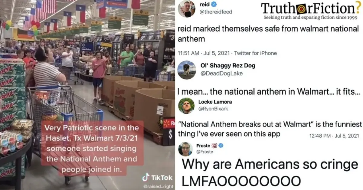 Walmart ‘National Anthem’ Video Truth or Fiction?