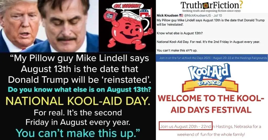 National Kool Aid Day 2021 and Mike Lindell’s ‘Trump Return’ Claim