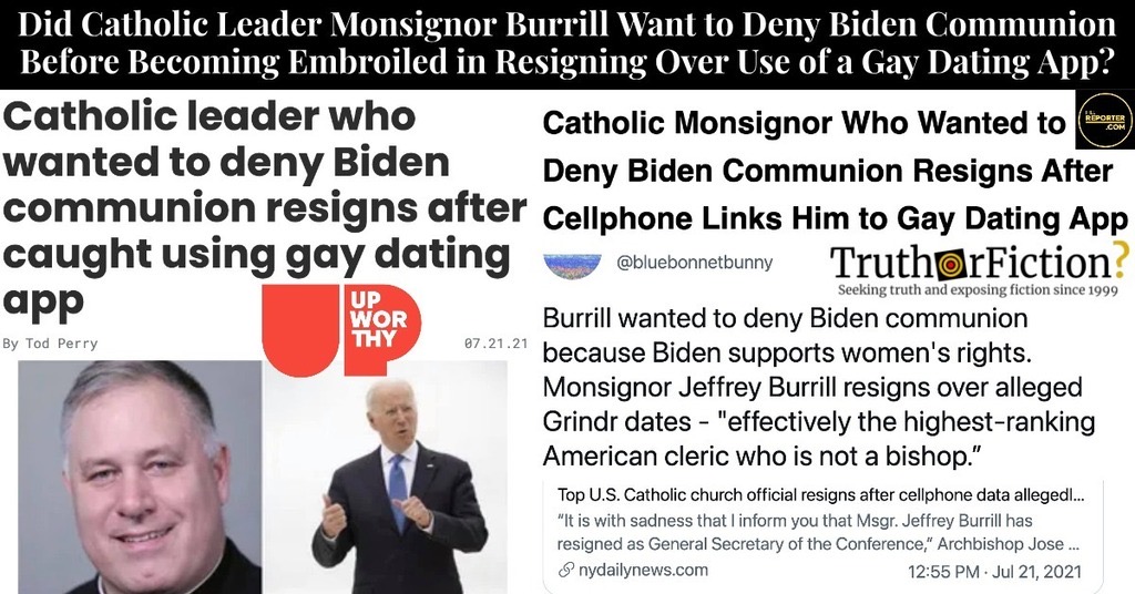 ‘Catholic Leader Who Wanted to Deny Biden Communion Resigns After Caught Using Gay Dating App’
