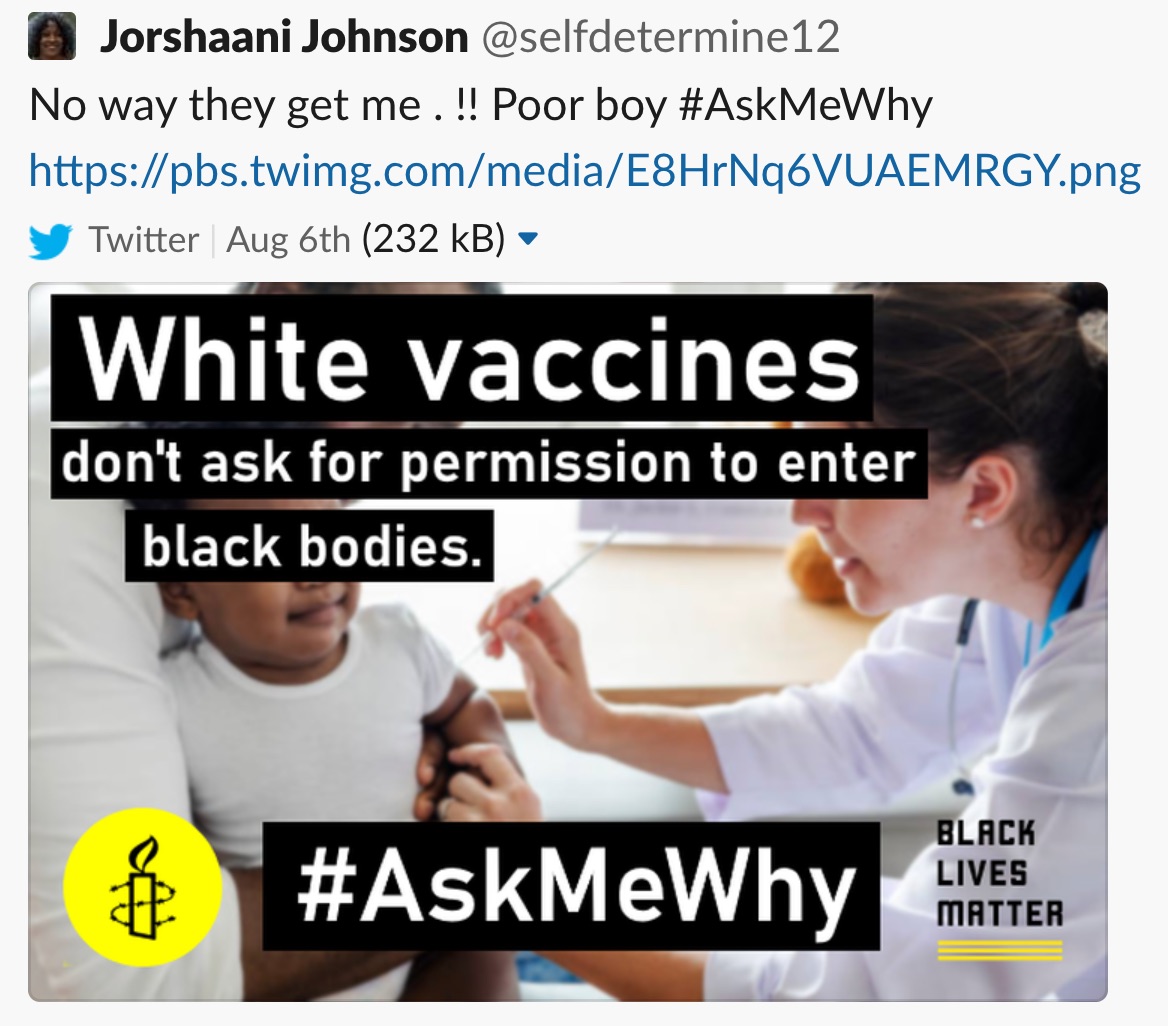 #askmewhy black vaccine 4chan