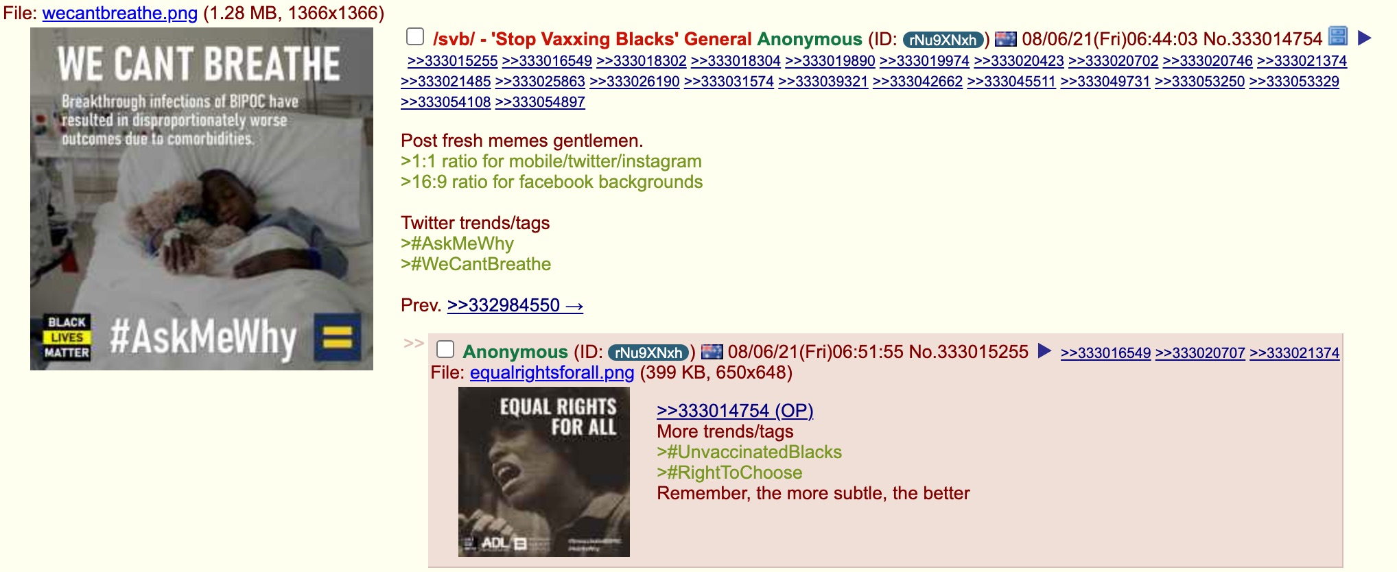 4chan black vaccine #askmewhy