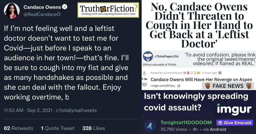 Candace Owens ‘Cough Into My Fist’ Tweet