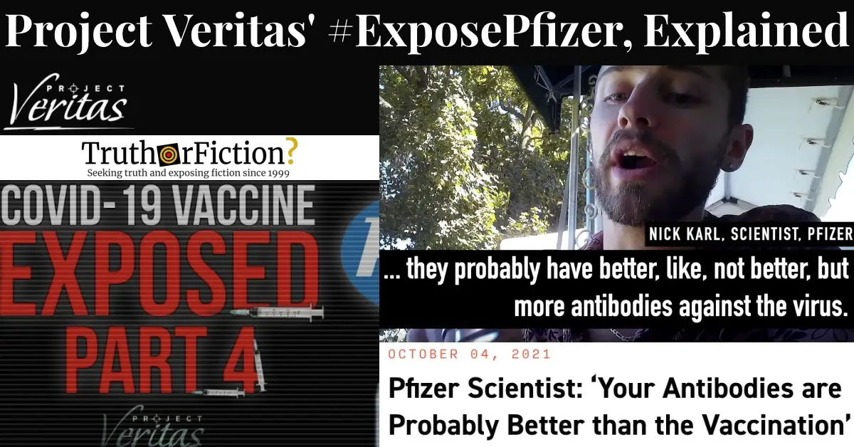 Project Veritas and ‘Nick Karl From Pfizer’