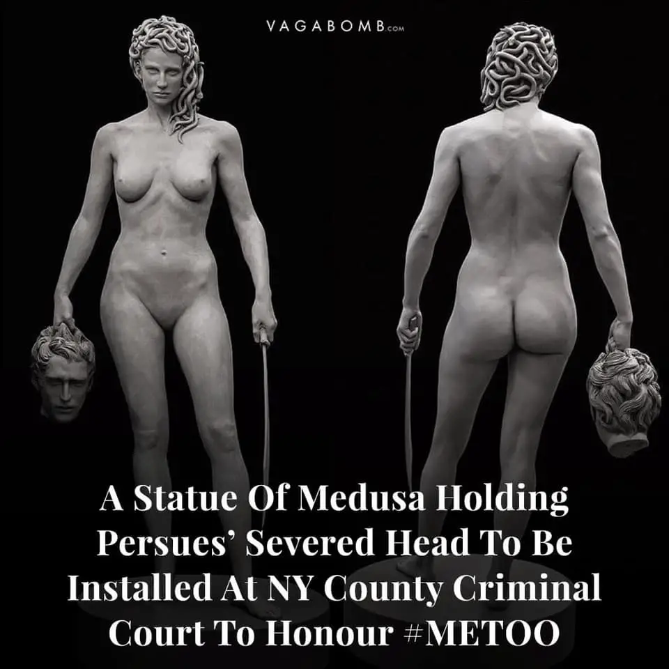A Statue of Medusa Holding [Perseus'] Severed Head To Be Installed At NY County Criminal Court To Honour #MeToo